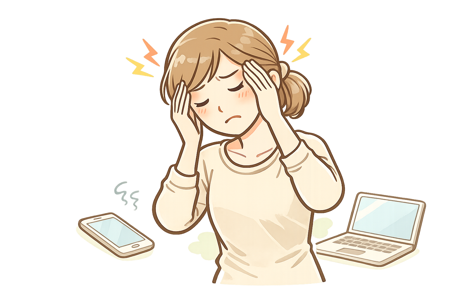 頭痛のイラスト